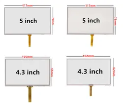 4.3/5 Inch Universal Resistance Digitizer Touch Screen Panel Glass For GPS Navigation MP3 Replacement Parts