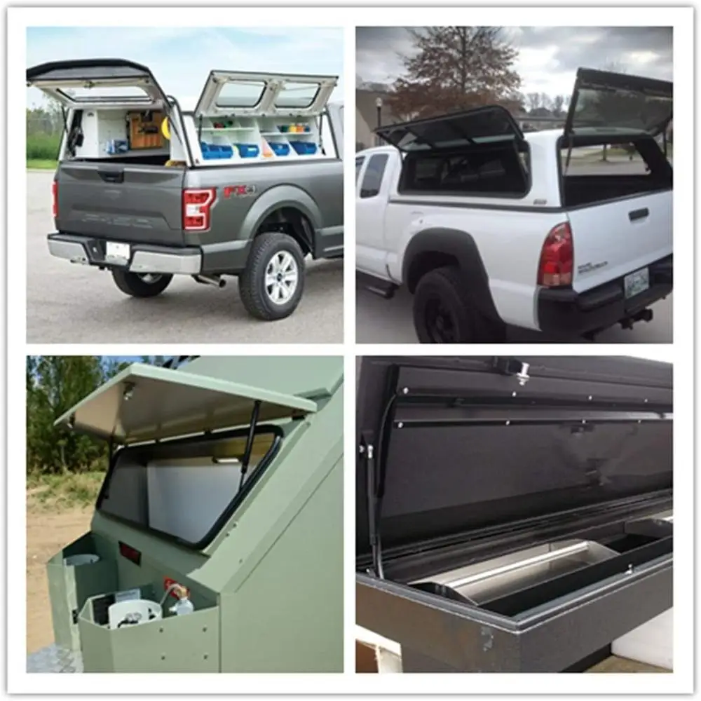 C1606389 24lbs/107N 14inch/355mm Tradesman Canopy Truck Cap Window Leer Topper Camper Shell Tool Box Chest Lid Gas Springs