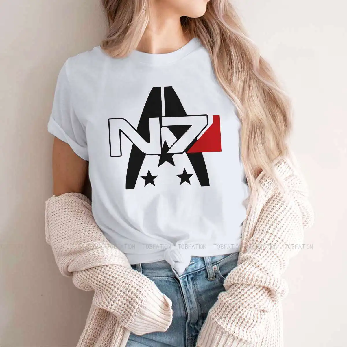 N7 Alliance Style TShirt for Girl Mass Effect ME1 Andromeda Legendary Edition RPG Comfortable New Design Graphic  T Shirt  4XL