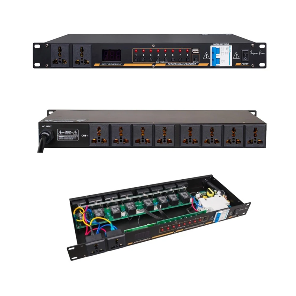 Professional Power Sequence For Power Supply to Audio Mixer Power Amplifier DSP Processor Active Line Array Speaker