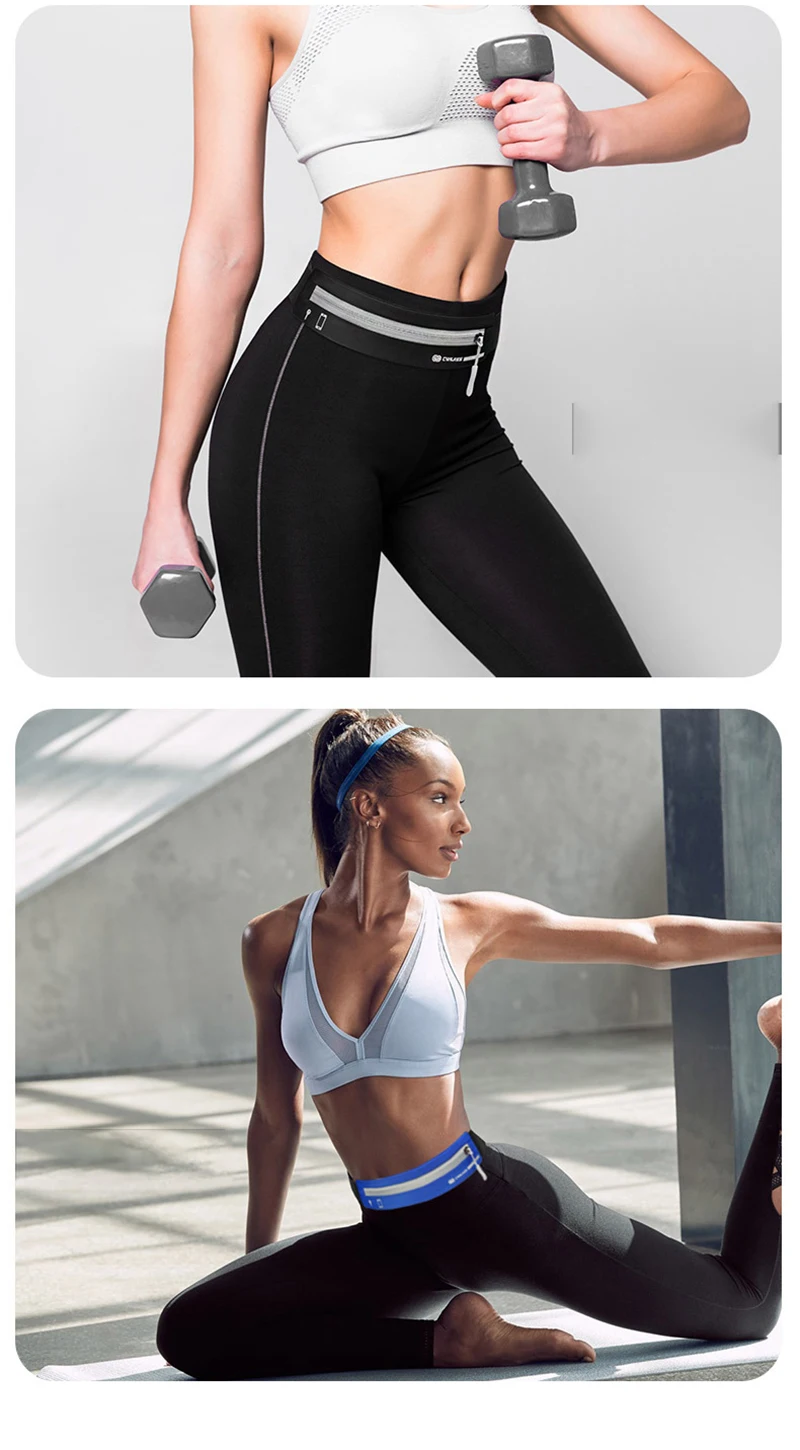 Frauen Lauf Gürtel Taille Tasche Sport Fanny Pack Wasserdicht für Telefon Männer Gym Taschen Beutel – Detail 8