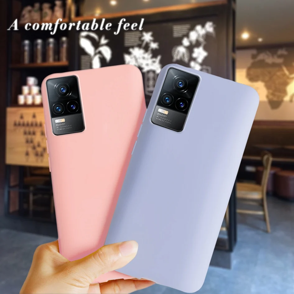 For Vivo 21e Liquid Silicone Case For Vivo V2061 V2055 Phone Case For Vivo V21e 4G 5G Coque on VivoV21E 2021 Soft TPU Capa 6.44