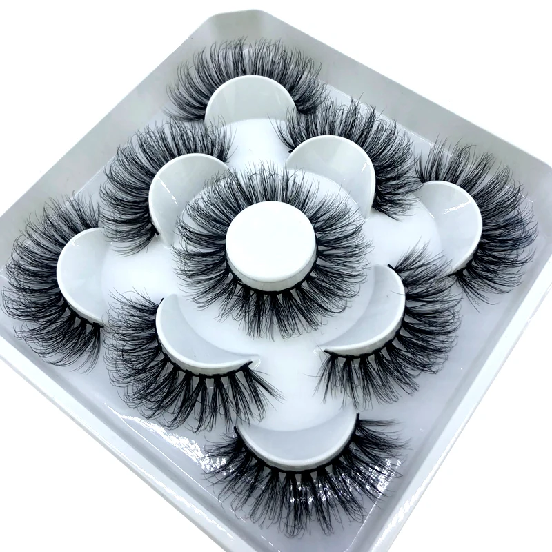 5 Paar flauschige Wimpern 8–25 mm 3D-Nerzwimpern lange dicke natürliche falsche Wimpern Großhandel Wimpern Anbieter Make-up Nerzwimpern – Detail 14
