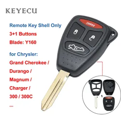 4 Buttons Remote Key Shell Case Fob Y160 Blade for Chrysler PT Cruiser for Dodge Avenger for Jeep Grand Cherokee