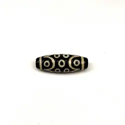 Tibetan Auspicious 15 eyes Totem Pattern DZI Beads 10mm*30mm agate beads men&women jewelry DIY Free Shipping