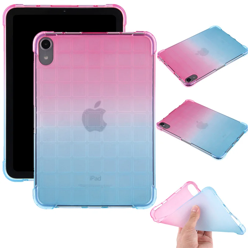 Ultra-thin Case for iPad Mini 6 Cover for Mini 123 Protective Shell Mini 4 Mini5 Colorful Gradient Transparent Airbag Anti-fall