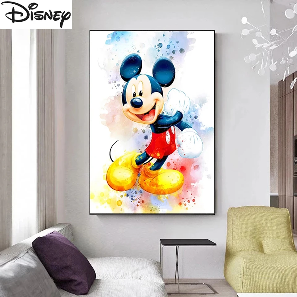 Disney Mickey Mouse i kaczor Donald 5D diamentowe malowanie ścieg haft obrazy dekoracyjne do dekoracji pokoju dziecięcego