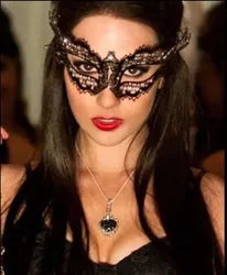 Halloween Carnival Masks High Quality Black Diamond Metal Venetian Mask