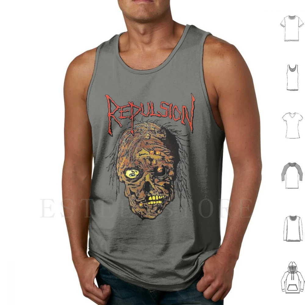 Repulsion Tank Tops Vest Grind Core Brutal Zombie 80s Death Metal