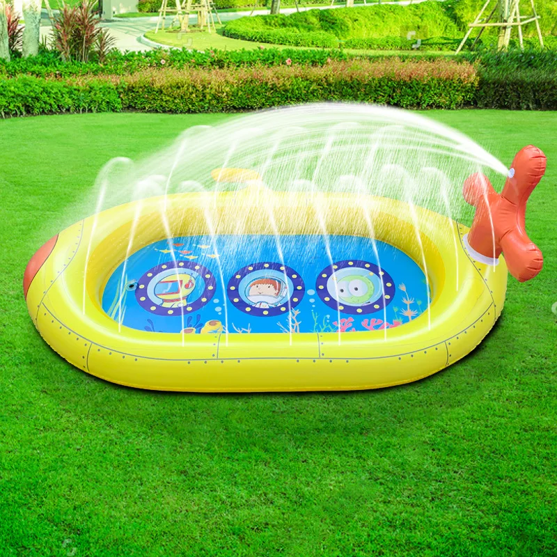 Inflatable Pool Children\'s Pool Water Water Spray Mat Inflatable Fun Water Playing Swim Pool Outdoor Swimming Pools for Cottages