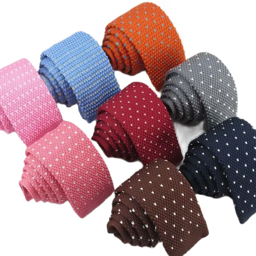 

Many white floral dot knit tie/European and American fashion men the latest popular style restoring ancient ways necktie