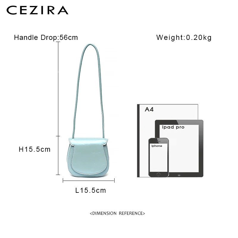 CEZIRA Fashion Women Mini Coin Crossbody Bags PU Leather Saddle Bag Ladies Casual Flap Shoulder Purse Female Messenger Handbags