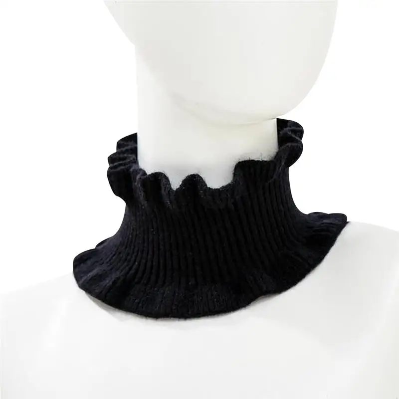 1pc Solid Color Women Ladies Knitted Scarf Winter Necklace Scarf Loop Scarf Circle Scarf Clothing Accessories For Winter