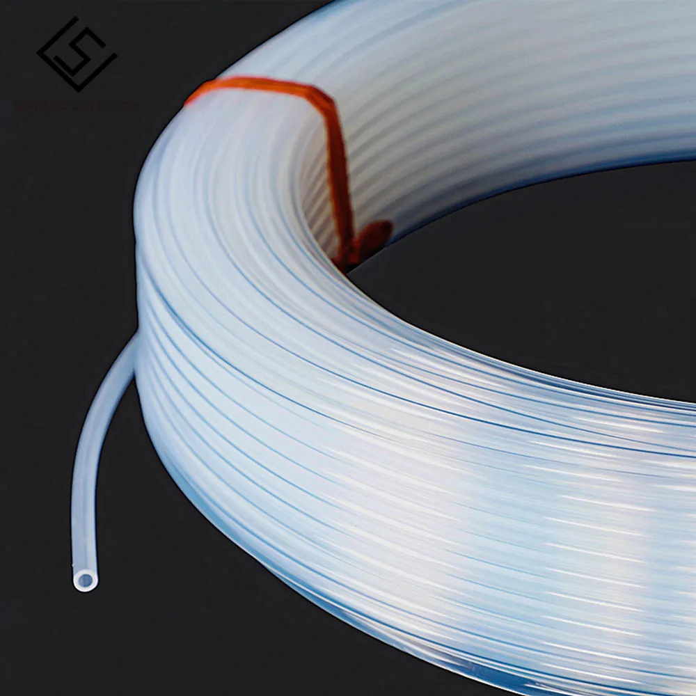 Drukarka 3D 1/5/10/50m 2*4mm przezroczysta rura PFA PTFE do drukarki 3D z włóknem 1.75mm głowica drukująca RepRap Rostock Bowden Extruder