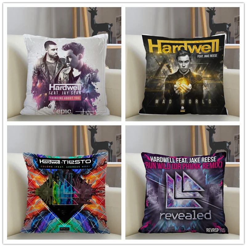 Musife Custom Hardwell Pillowcase Home Decoration 45*45cm Zipper Square Pillowcase Throw Pillow Cover Drop Shipping