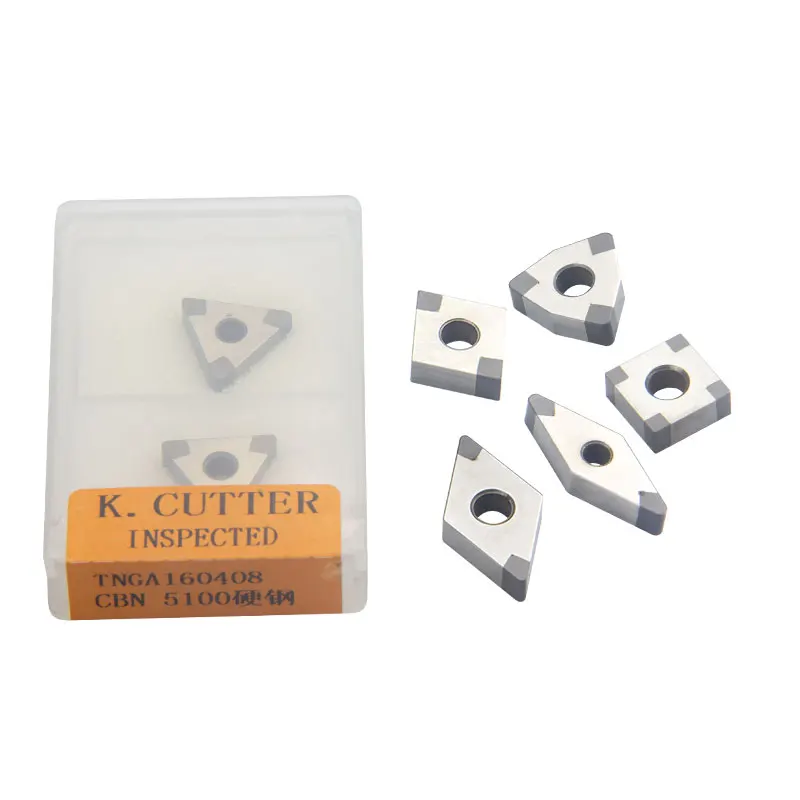 1pc CBN insert CNGA120404 TNGA160408 V/S/D/WNGA metal turning tools lathe cutter For processing hardened steel cast iron