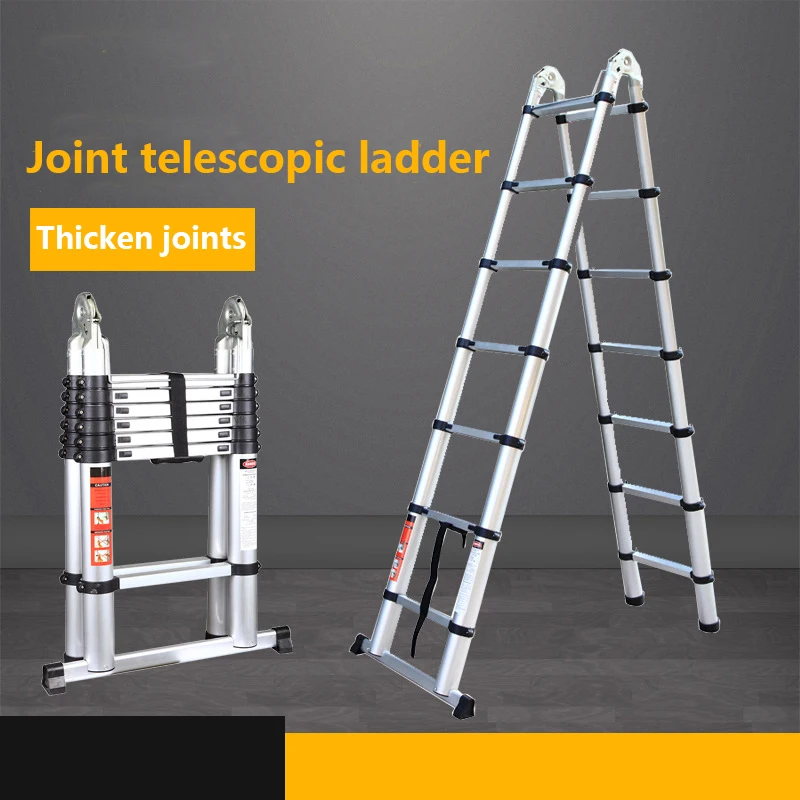 Joint Telescopic Ladder Herringbone Ladder Home Folding Multifunctional Lifting Stairs Project Ladder 1.6+1.6M
