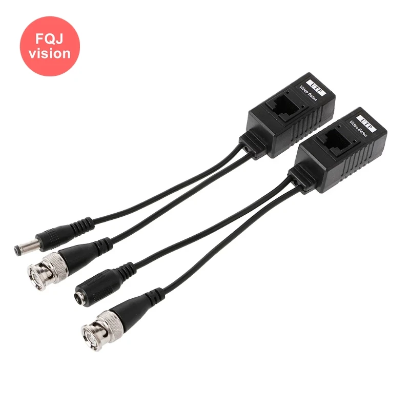 AHD CCTV 보안 카메라용 발룬 비디오 오디오 전원 전송, 2MP BNC RCA DC 3 in 1 UTP 비디오, RJ45 CCTV 트랜시버, 5 쌍