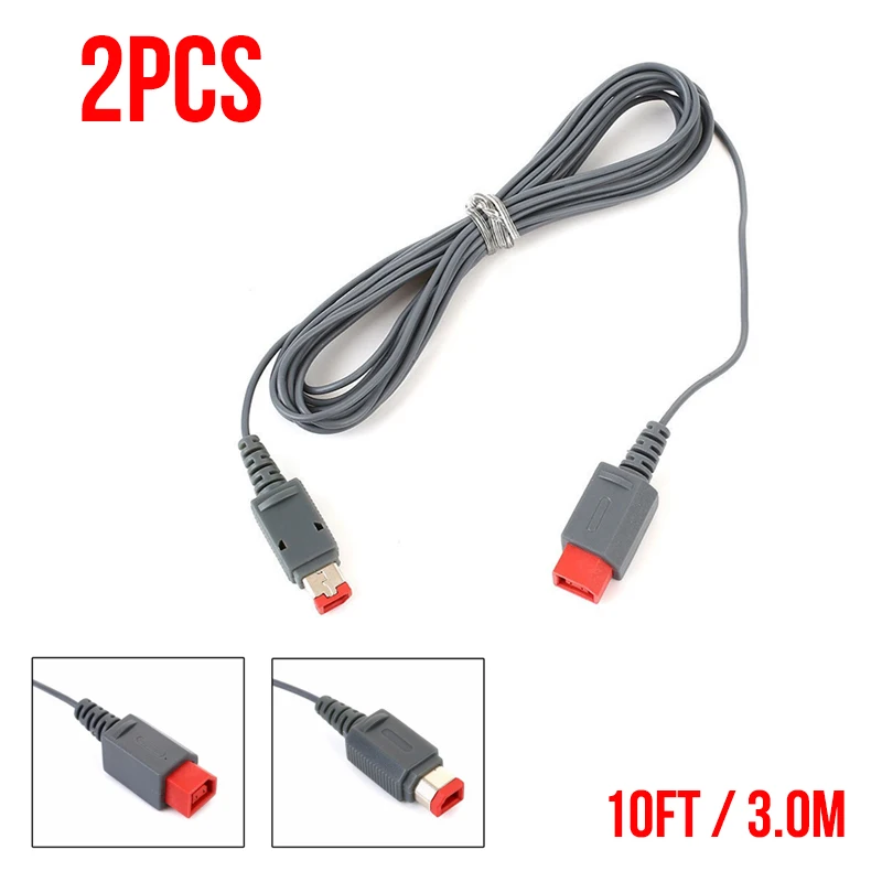 2 Chiếc 10ft/3M Cáp Nối Dài Dây Dành Cho Wii & Wii U Thanh Cảm Biến Chì