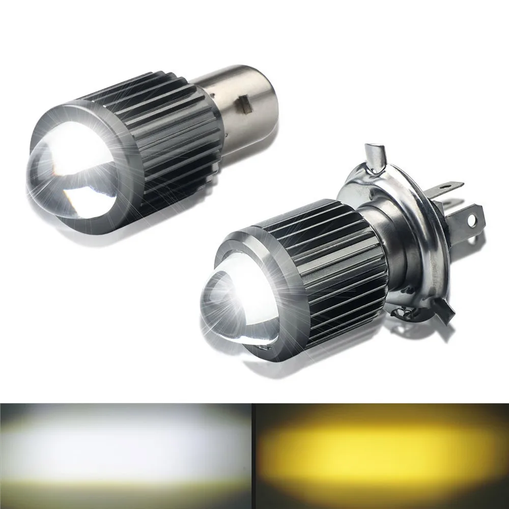 1pcs H4 H6 BA20D moto Led Motorcycle Headlight Bulbs CSP lens Moto 6000LM Hi Lo Lamp Scooter Accessories Fog Lights 6000K 12-24V