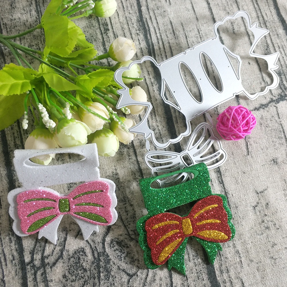 

New metal cutting mold for bow hanging decoration, used for DIY scrapbook, photo album, photo frame decoration, cardboard crafts