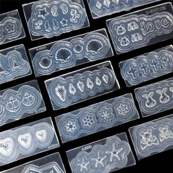 SNASAN Cute Beads Cross Anchor Snowflake Tower Nail Art Earrings Resin Silicone Mould Casting Tool UV Epoxy Resin Silicone Mold