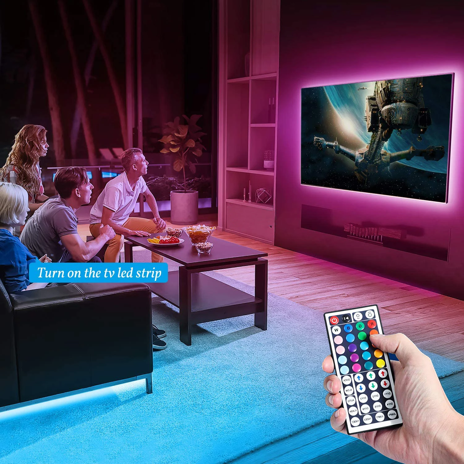 LED TV backlight RGB 5050 led Strip Light with Remote Controller for Room, Bedroom, TV, Kitchen, Desk Decor