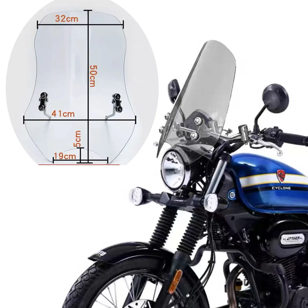 

Motorcycle Headlight Windshield Wind Deflector Windscreen For Motron Revolver 125