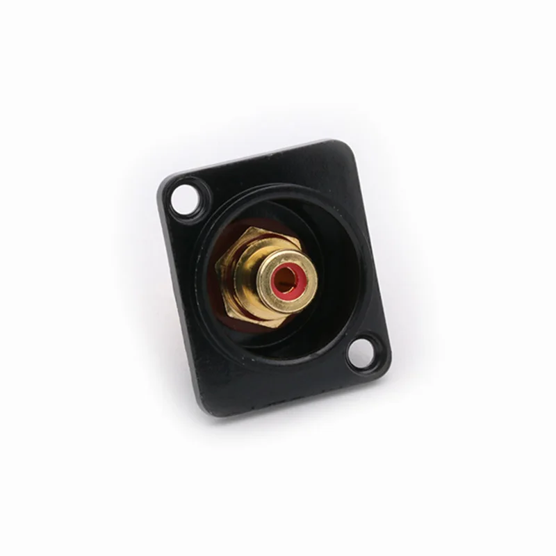 1pc D Type RCA Female Panel Mount Chassis Soldering Jack Socket Speaker Terminal Wire Connector Zinc Alloy