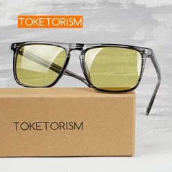 Toketorism Day and Night Photochromic Sunglasses Polarized Yellow Glasses for Driving