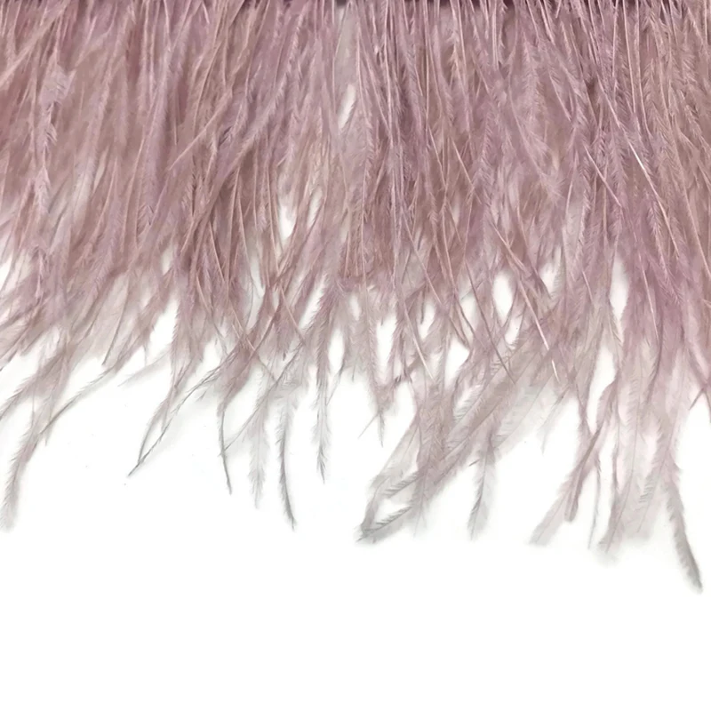 Factory Natural Leather Pink Ostrich Feather 10-13Cm Trim for Ribbon Dyed Colorful Fashion Wedding Dress Decoration Sewing Craft