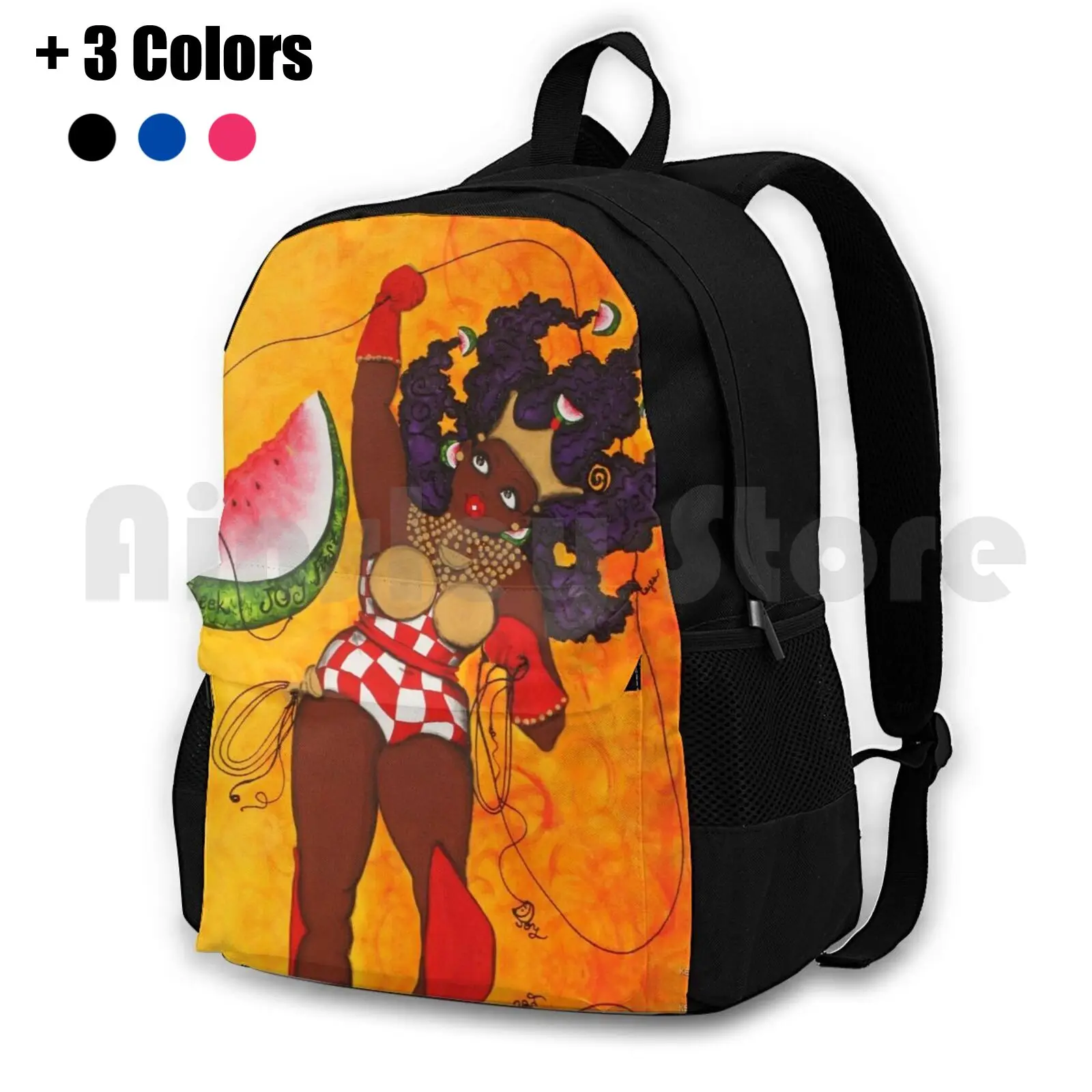 Karinsart-Joy Is My Superpower Outdoor Hiking Backpack Riding Climbing Sports Bag Superhero Joy Orange Super Power Karinsart