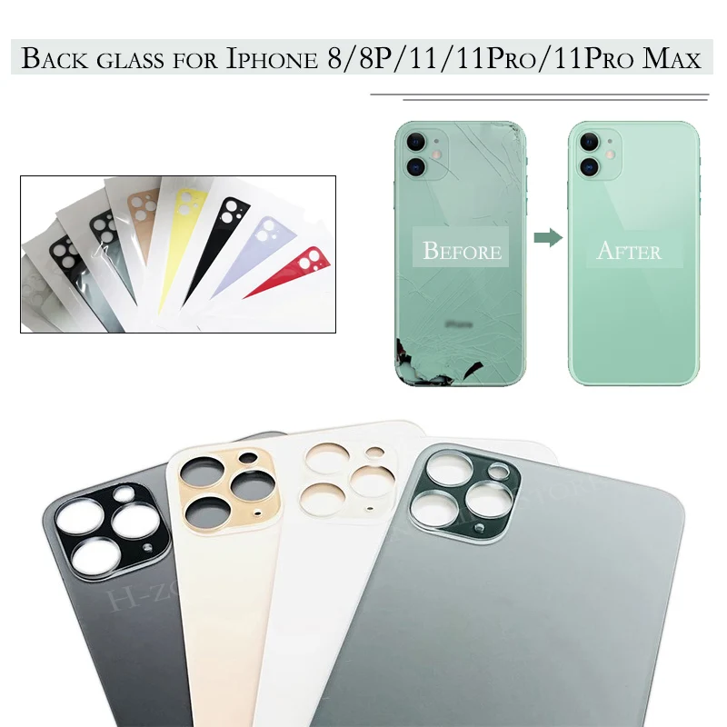 Back glass Cover Housing Battery Cover Replacement Repair Parts Frame For IPhone 8/8P/11/11Pro/11Promax