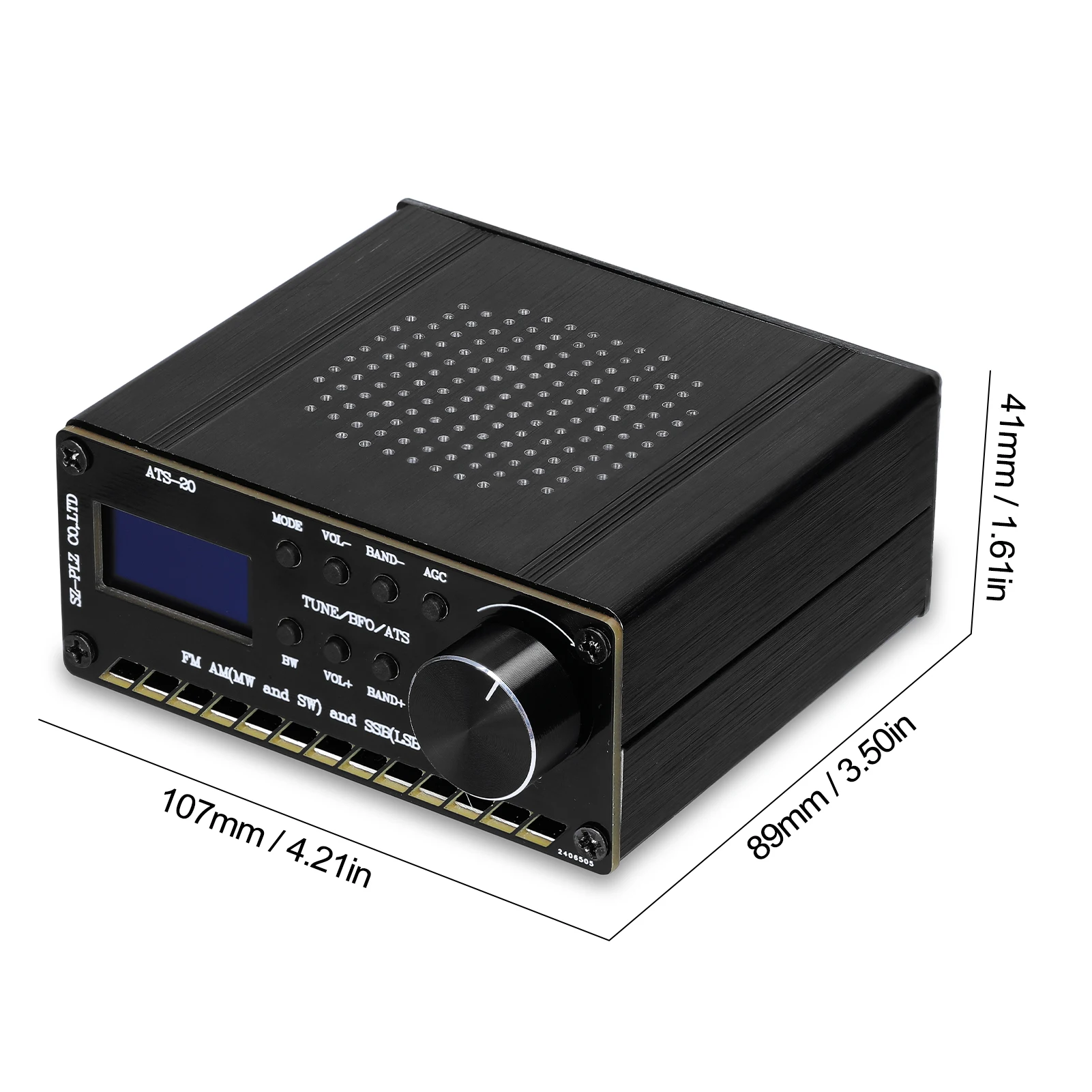 ATS-20 SI4735 Full-wave Band Radio Receiver FM AM (MW & SW) SSB (LSB & USB) Covering Commercial Ham Radio Bands