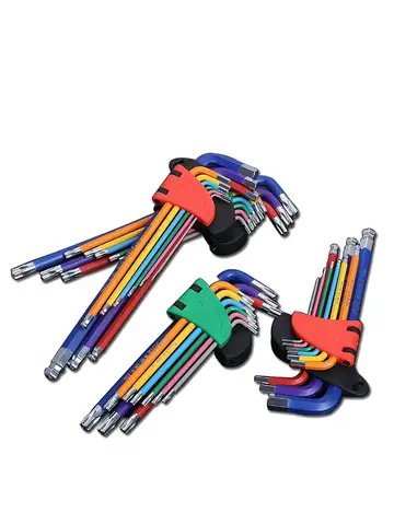 Allen Key Set L Wrench Kit For Allen Screw 9PCS Long Arm Hex Key Set 1.5mm To 10mm Hexagon Spanner Hand Tools For Bicycle Repair