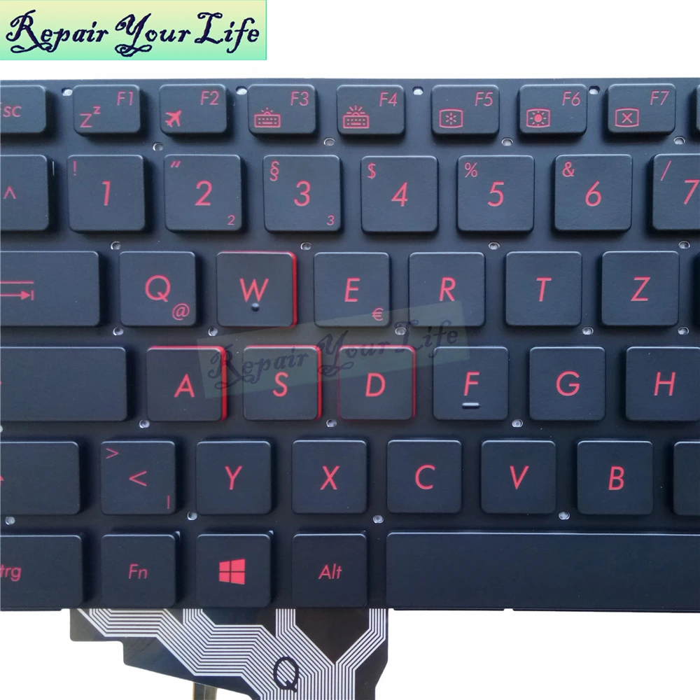 Imagem -02 - Alemão Croata Eslováquia Retroiluminado Teclado para Asus N551 G551 N551vw jm N551zu G551jk jq N751 Gl551 Gamers Substituição Teclados
