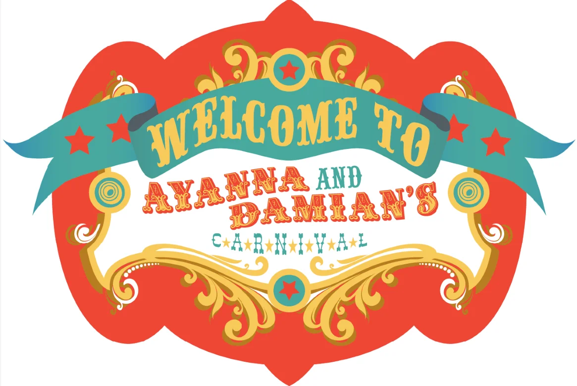 7x5FT Personalized Welcome to Carnival Birthday Bash Circus Circo Custom Photo Studio Backdrop Background Vinyl 220cm x 150cm