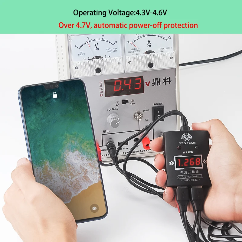 Voeding Test Kabel Voor Iphone 11Pro Max/Xs Max /X/8 Plus/7/6S/5 Voor Samsung Huawei Xiaomi Dc Power Control Draad Test Lijn
