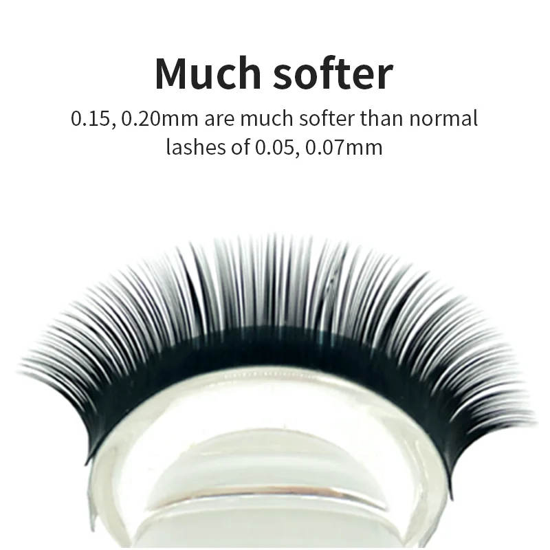NATUHANA Mink Lashes Korea PBT Ellipse Flat Eyelash Extension Split Tips Cilio Softer False Eyelashes Matte Double Tips Makeup