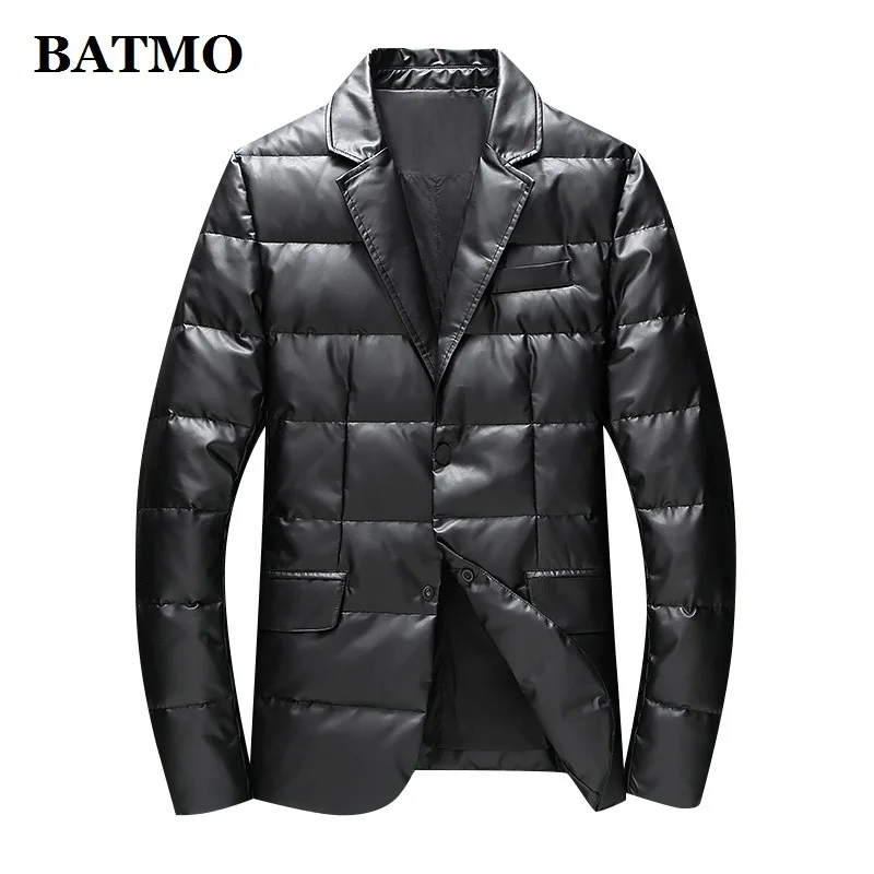 

BATMO 2024 New arrival high quality 90% white duck down jakcets men,mens thicked leather jackets ,parkas coat,6606