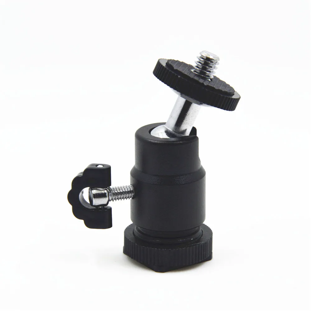 1/4 فلاش الحذاء الساخن محول مهد الكرة رئيس الكرة ث/قفل + الهاتف كليب قوس حامل جبل لنيكون DSLR SLR هاتف محمول