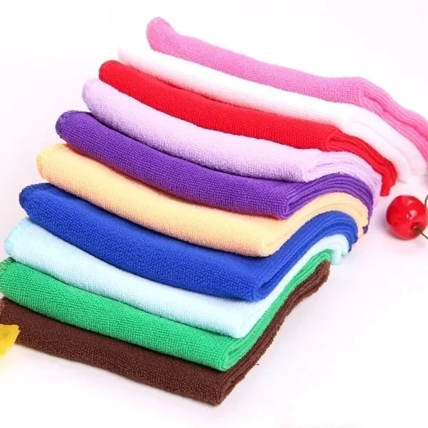 Wholesale 10 Pcs Ultra Soft Microfiber Towel Car Washing Cloth For Car Polish& Wax Car Care Styling Cleaning Microfibre 25*25cm