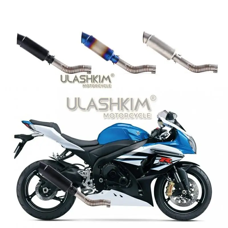 Motocicleta completa del sistema de Escape escapar medio enlace de deslizamiento para GSXR1000 suzuki GSX R1000 GSXR 1000 K 5 2003-2006 2003-2006