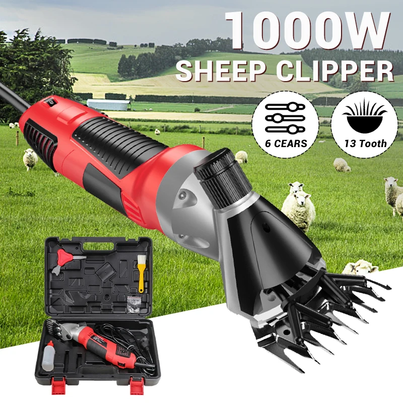 

1200W 110-220V 13 Gear Electric Sheep Shears Portable Sheep Clippers with 6 Speed Electric Goat Shears for Sheep Goat Horse