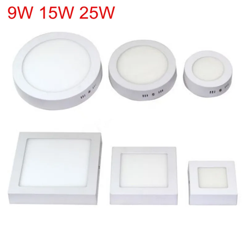 LED Ceiling light lamp 9W 15W 25W AC90-260V Surface Mount Flush lampada LED Panel Light for Bedroom