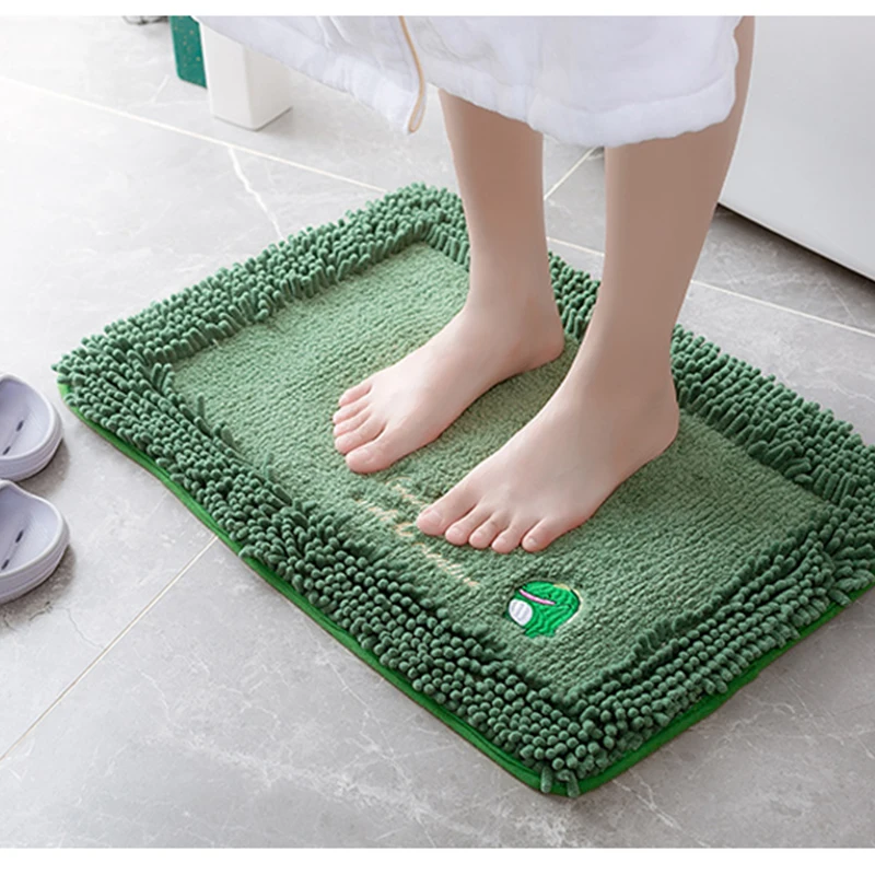 Creative New Arrival Cartoon Chenille Pattern Water Absorption and Non-slip Soft Carpet for Bathroom or Kids Room Decoration