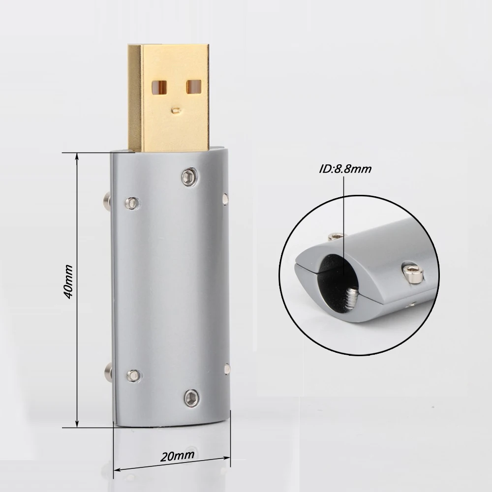 Hi-end24K Gold Plated USB2.0 Plug USB A, USB B Cover Audio USB Shell Connector DIY Hi Fi USB Cables