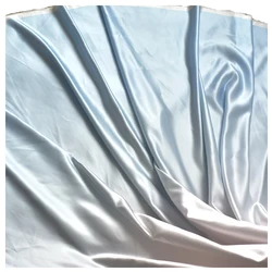 Satin Fabric 1 Meter Sky Blue Gradual Color Change Cloth Sewing Garments Bridal Wedding Dress 150cm 59