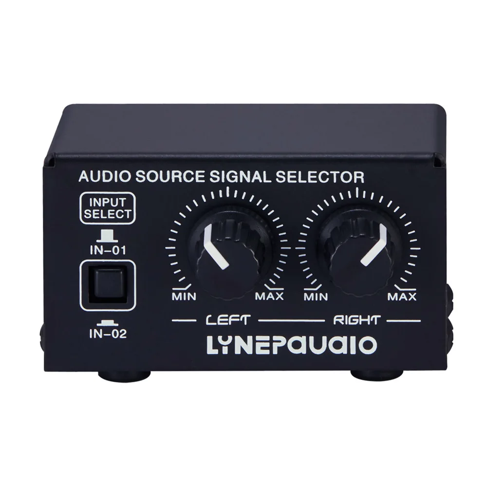 2 em 1 fora fonte de áudio seleção sinal switcher fone de ouvido alto-falante switcher saída ajuste de volume sem perda