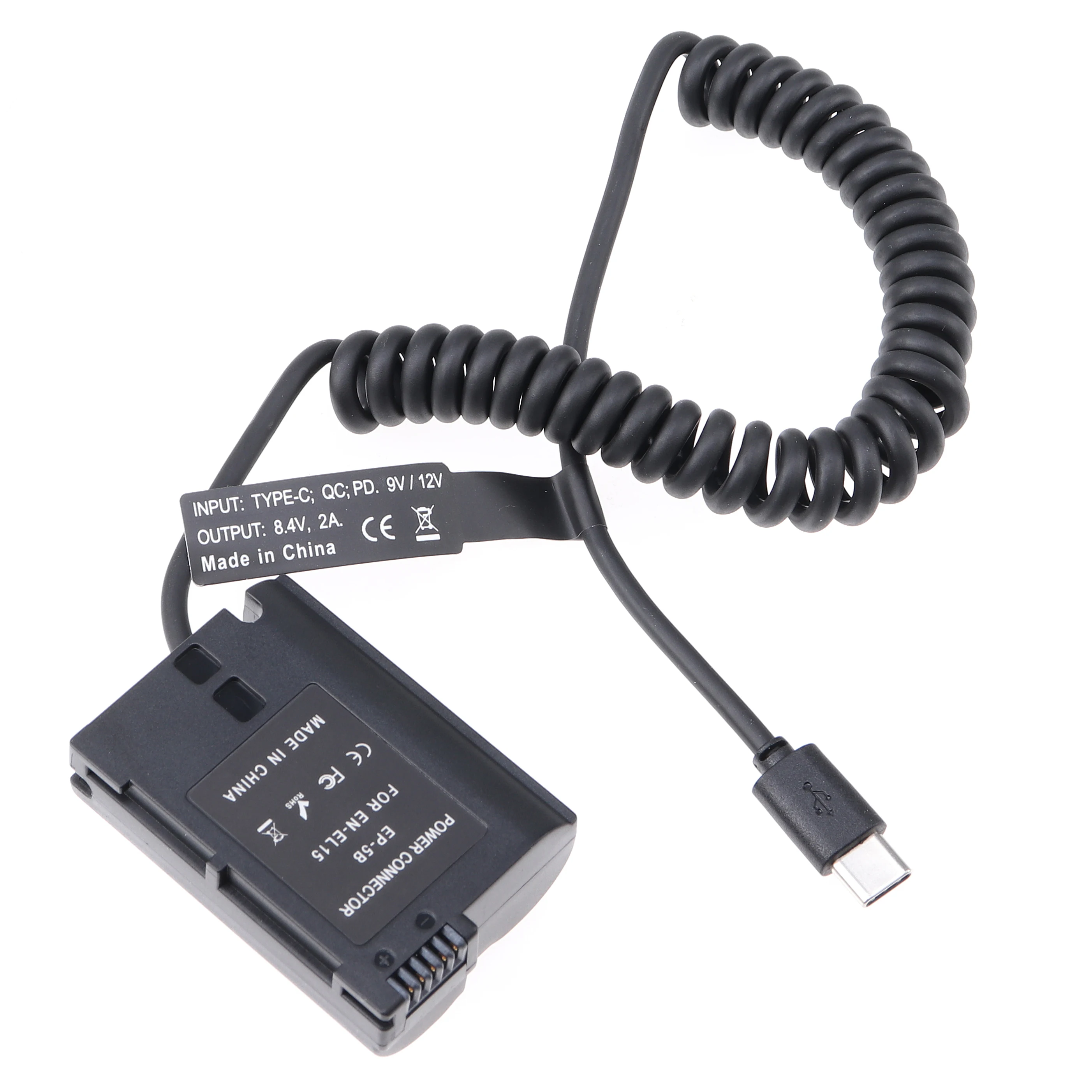 

FOTGA EN-EL15 Decoded Dummy Battery Power Adapter +Type C Cable for Nikon D500 D600 D610 D750 D780 D800 D810 D850 Z5 Z6 Z6II Z7